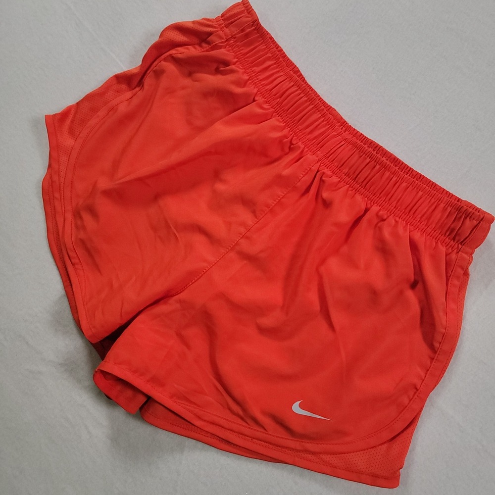 Nike Dri-FIT Tempo Running Shorts Womens Medium Orange Solid Athletic‎ Gym